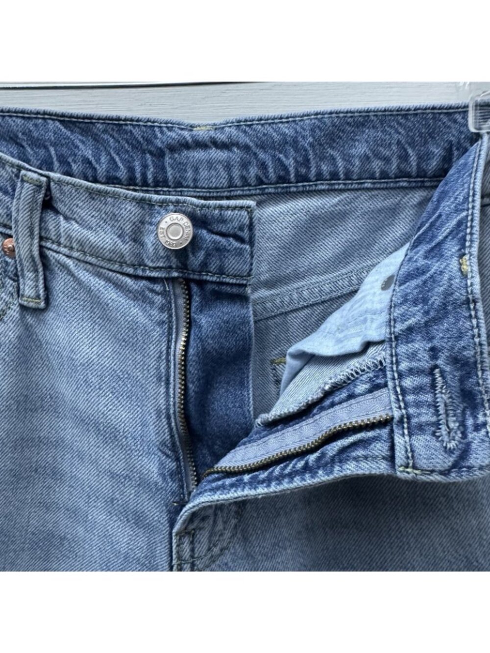 GAP 24 Regular Wide Leg Jeans Womens 28x29 Light Wash High Rise Denim - Picture 7 of 10